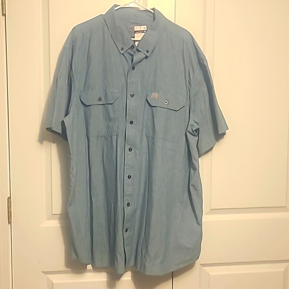 Carhartt blue buttoned shirt sz 3XL NWT